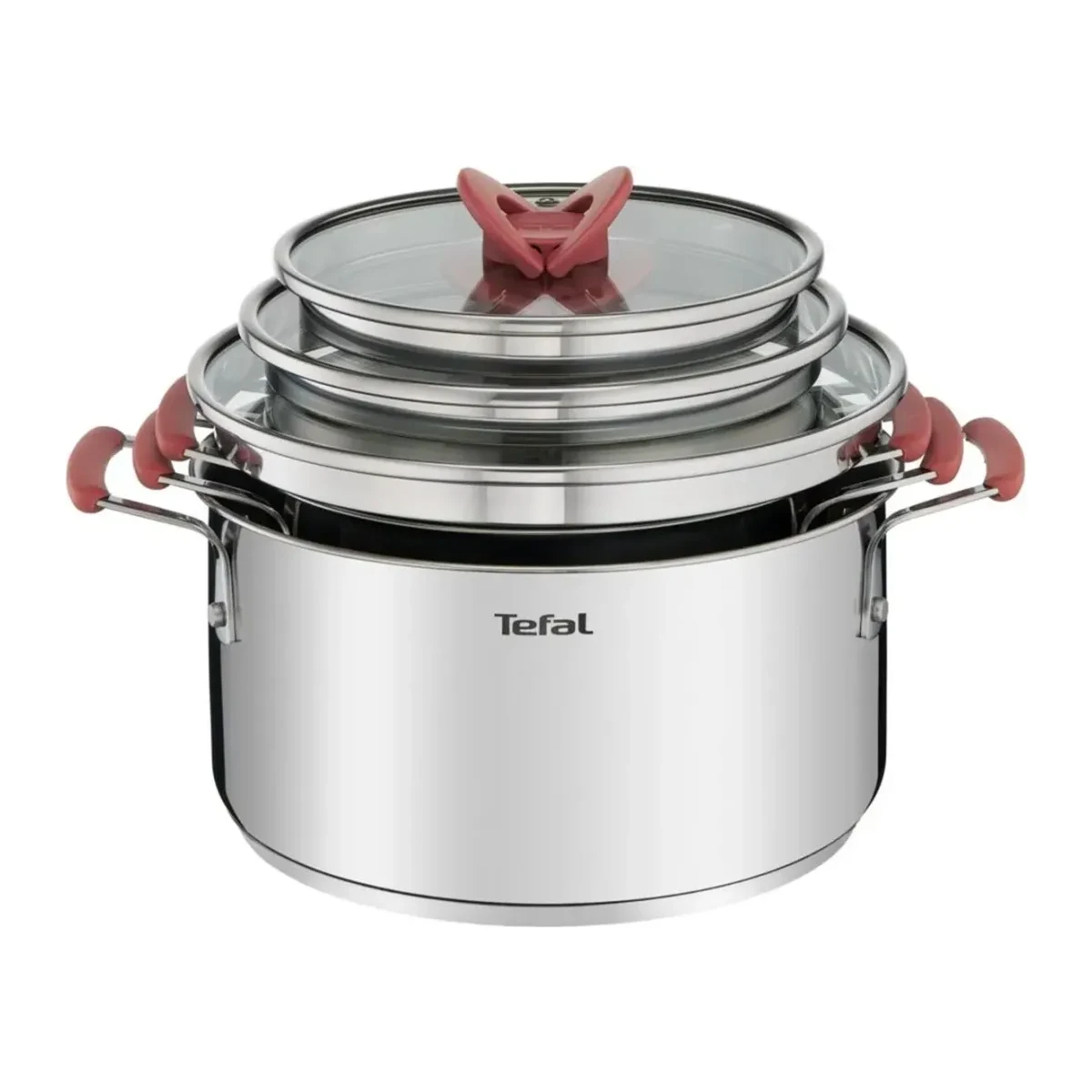 Qazan dəsti Tefal Optispace Paslanmaz Polad 6 Parça