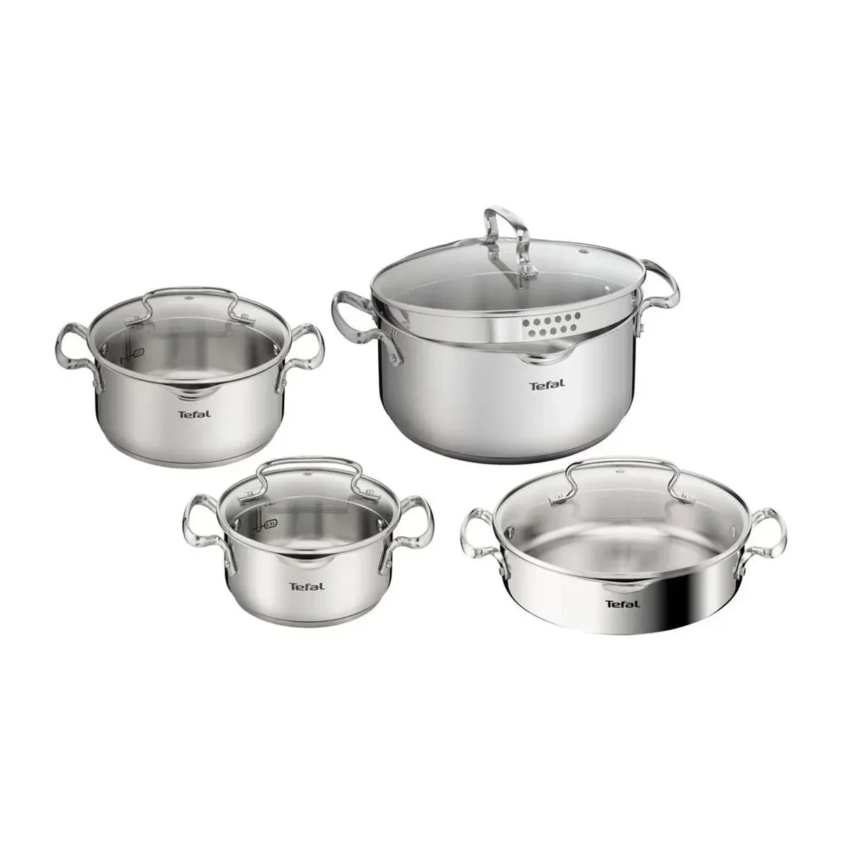 Qazan dəsti Tefal, Duetto 8 Parça Çelik Tencere Seti