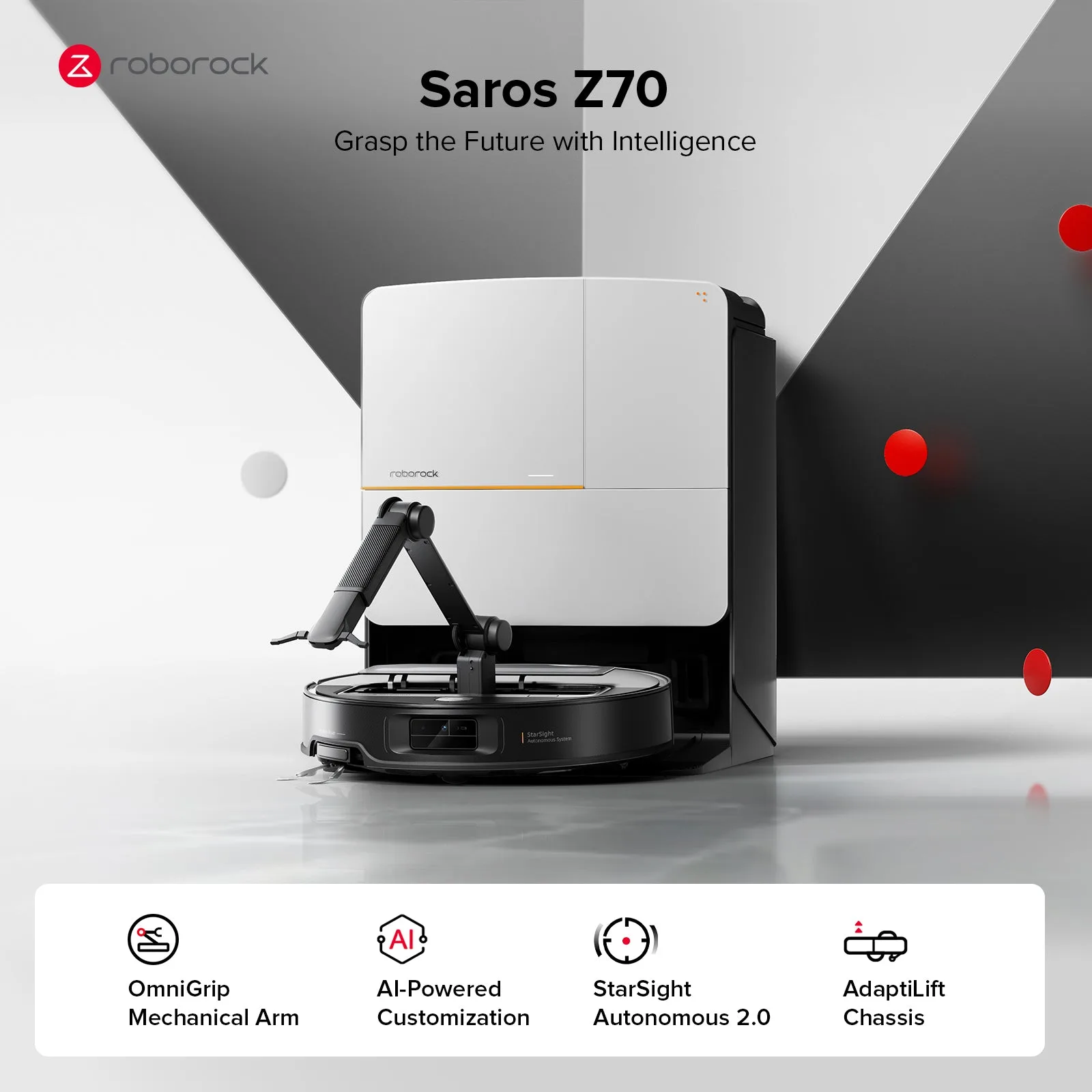 робот-пылесос Roborock Saros Z70 Silver