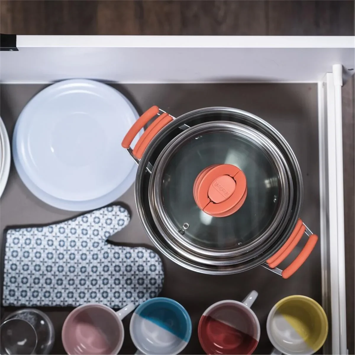 Qazan dəsti Tefal Optispace Paslanmaz Polad 6 Parça