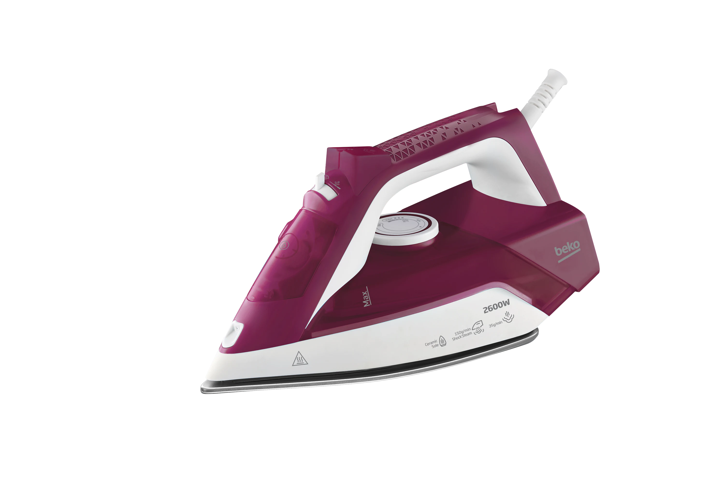 Beko Steam Iron SIM 3126 R, 2600 W, pink