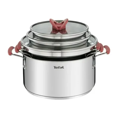 Qazan dəsti Tefal Optispace Paslanmaz Polad 6 Parça