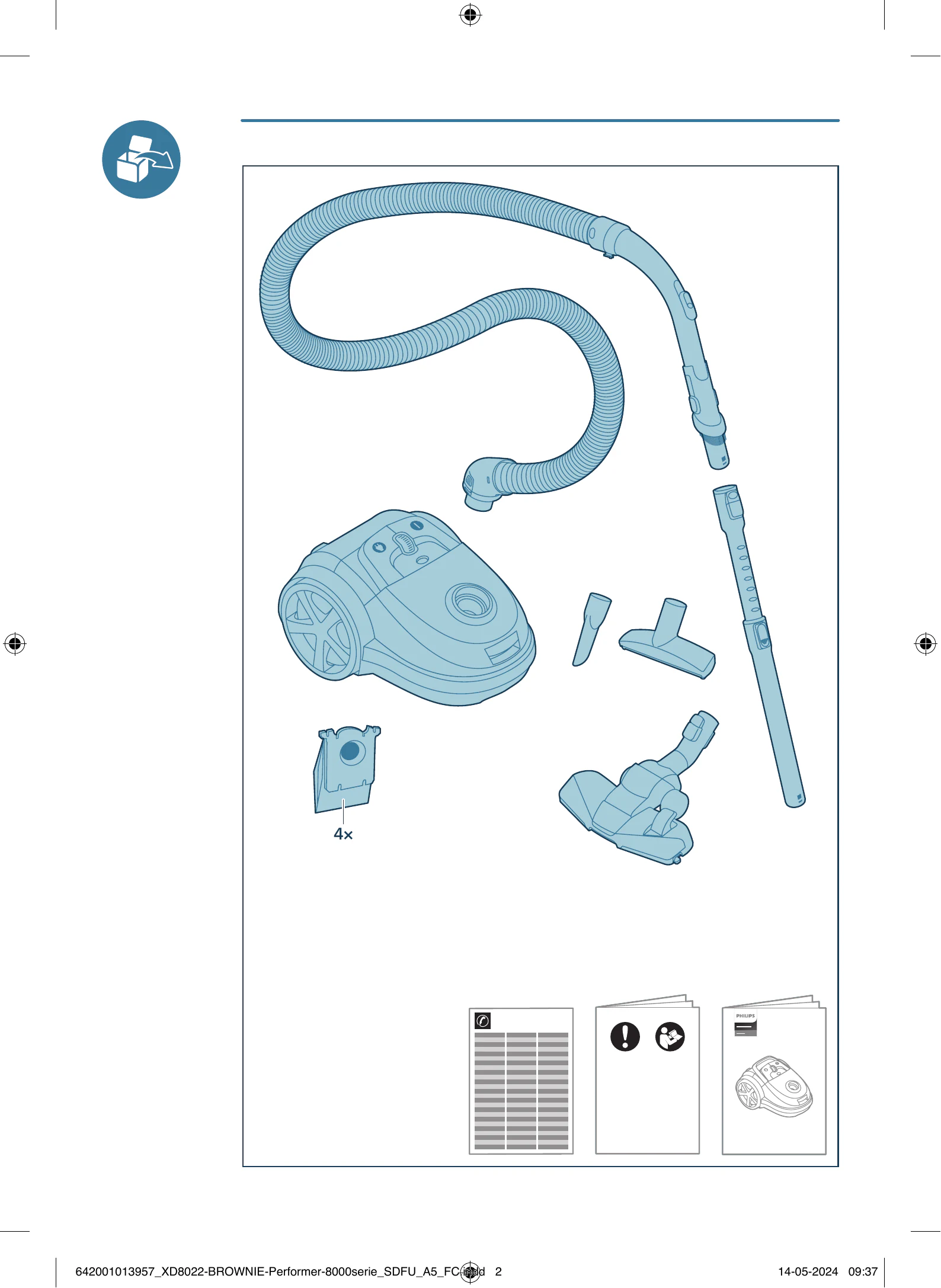 Philips Performer 8000 Series XD8022/12 Bagged Vacuum Cleaner
