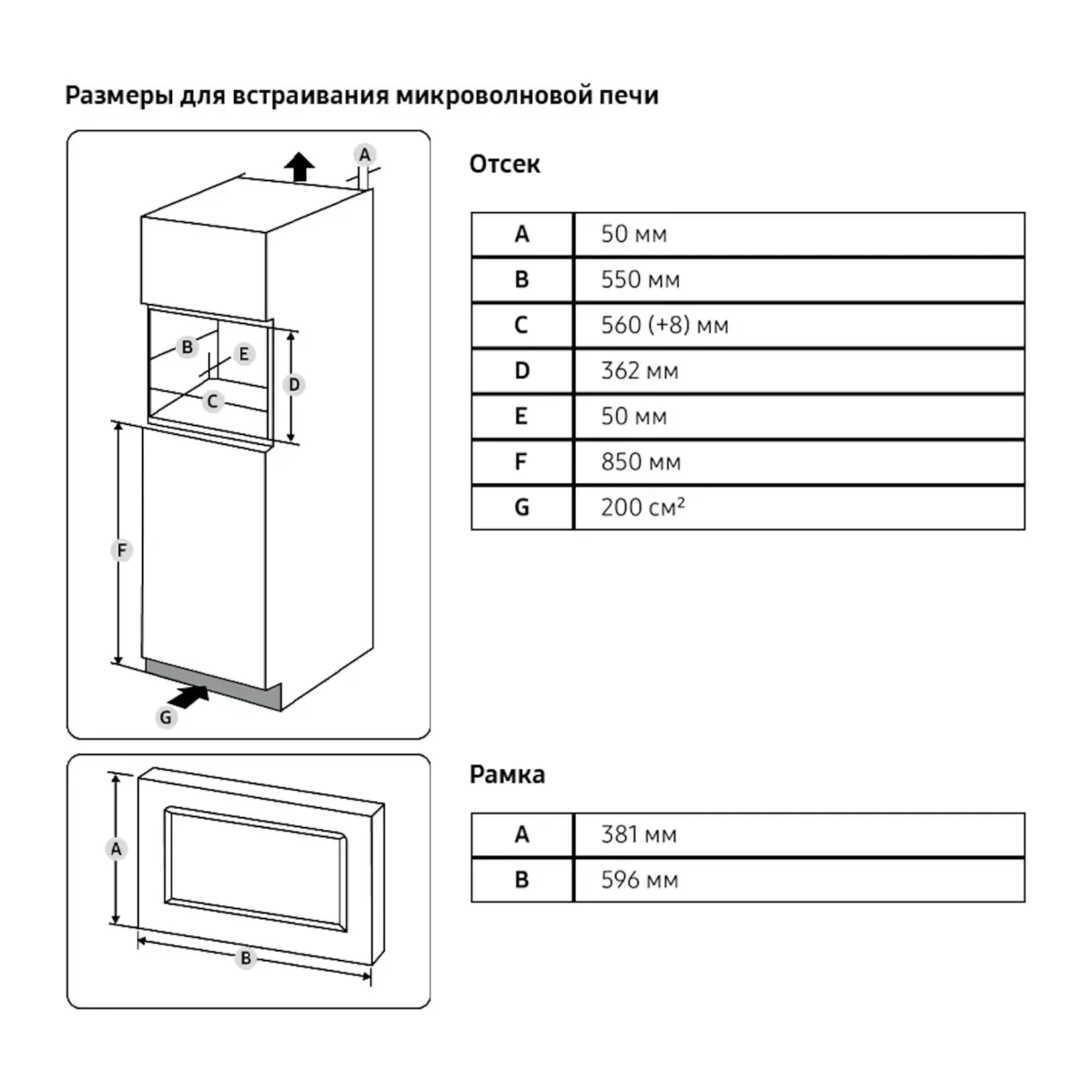 Ankastr mikrodalğalı soba Samsung MS23A7118AK/BW